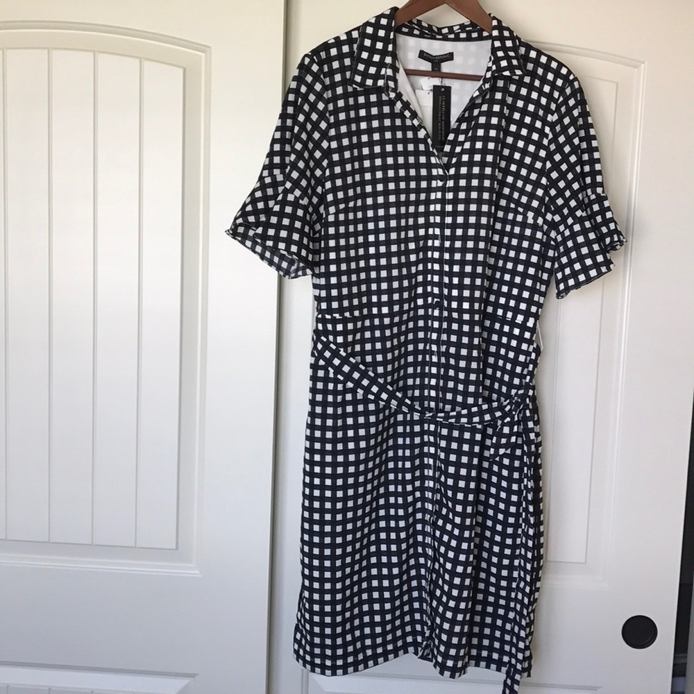 Banana republic -Checkered buttoned dress
